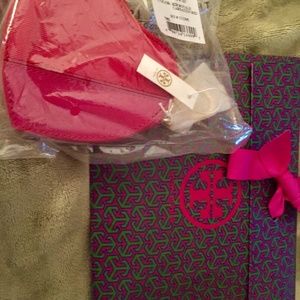 Tory Burch NWT heart coin purse key fob